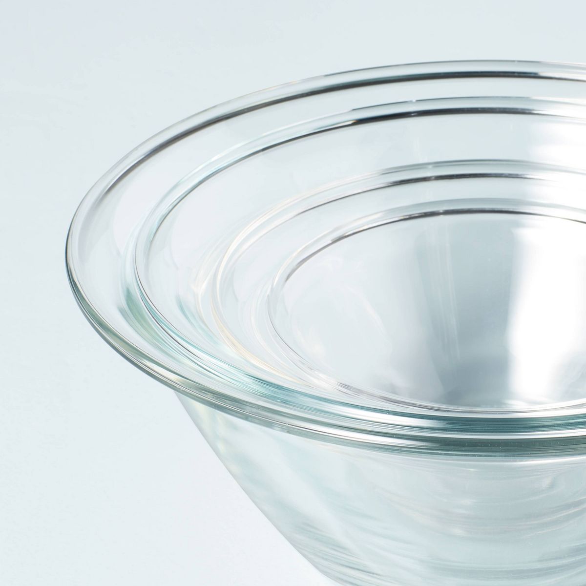 4pc Glass Mixing Bowl Set Clear
