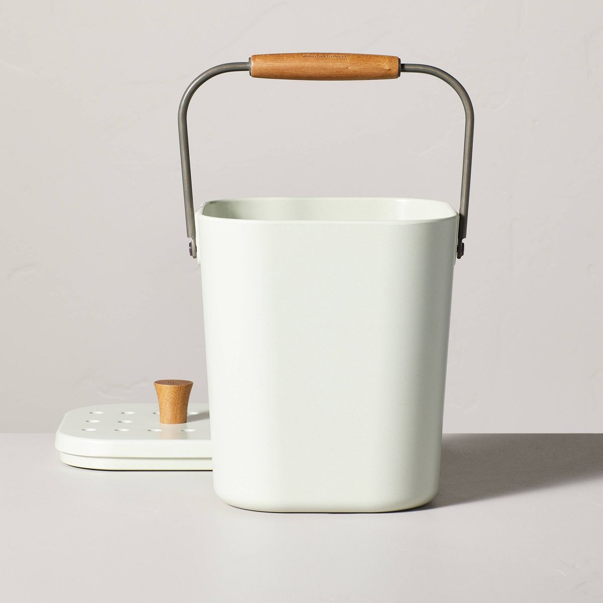 Countertop Melamine Compost Bin Light Green