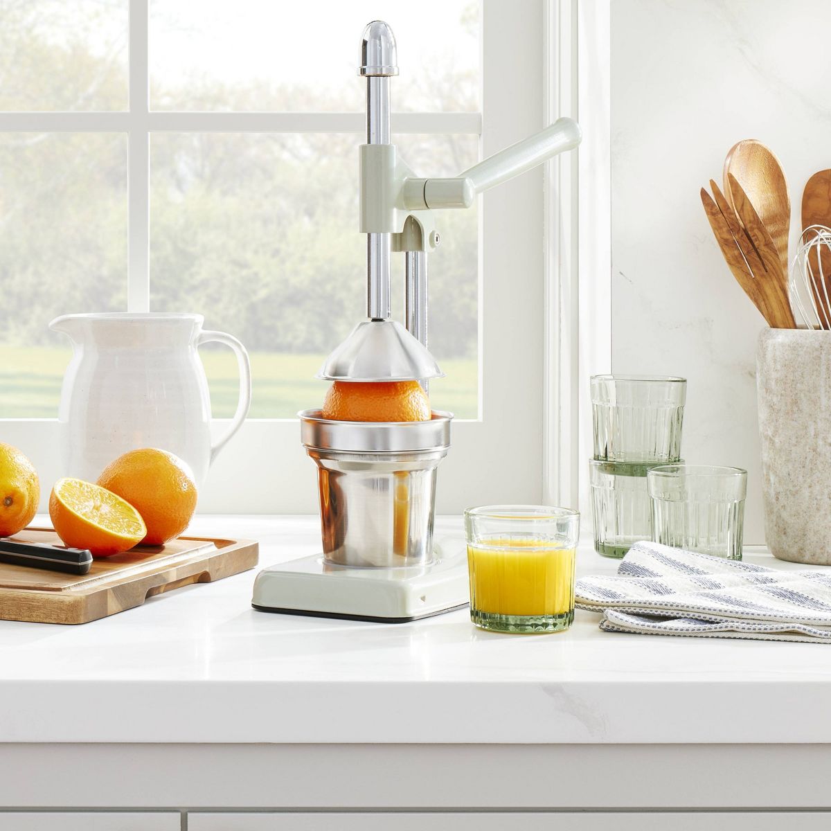 Manual Hand Press Juicer Light Green