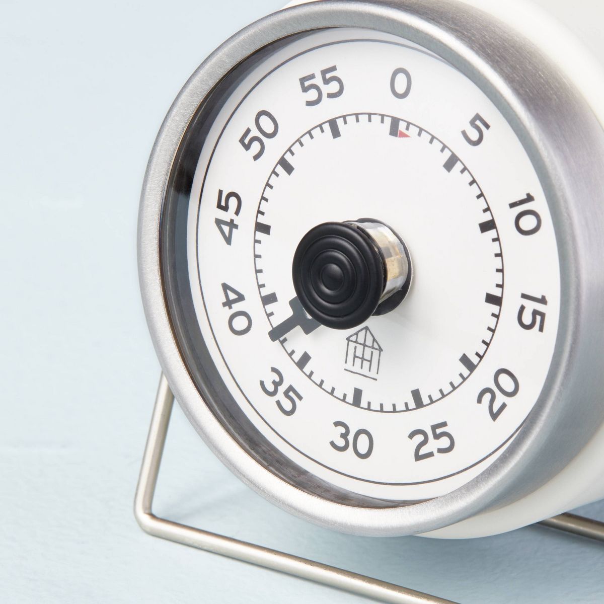 Metal Kitchen Cooking Timer Sour Cream/Silver