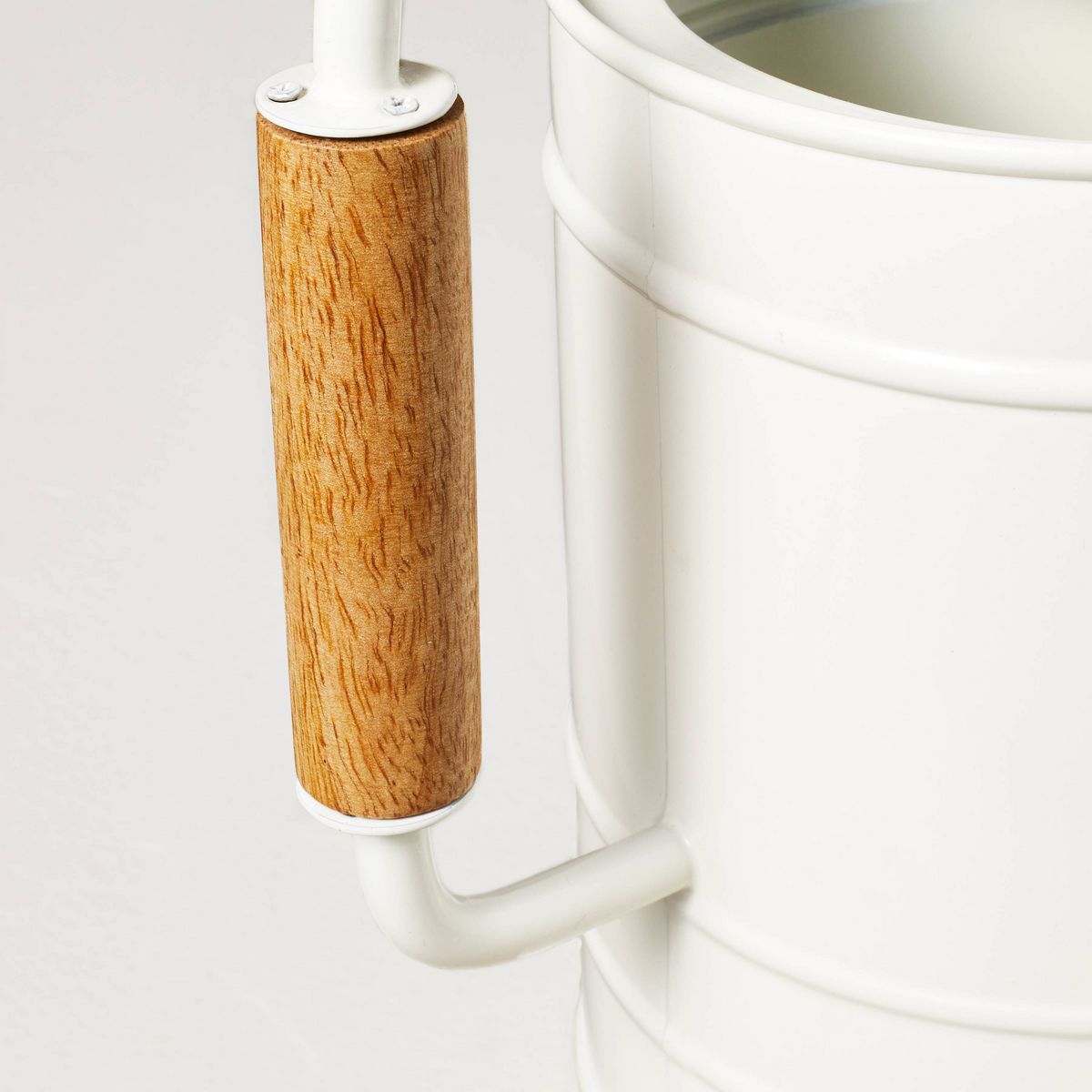 2.88L Painted Metal Watering Can Cream