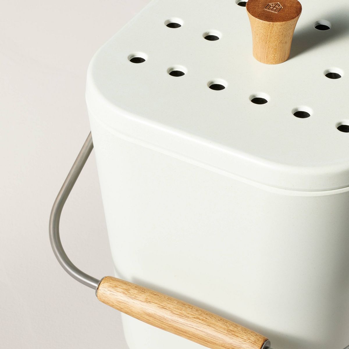 Countertop Melamine Compost Bin Light Green