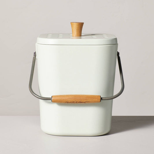 Countertop Melamine Compost Bin Light Green