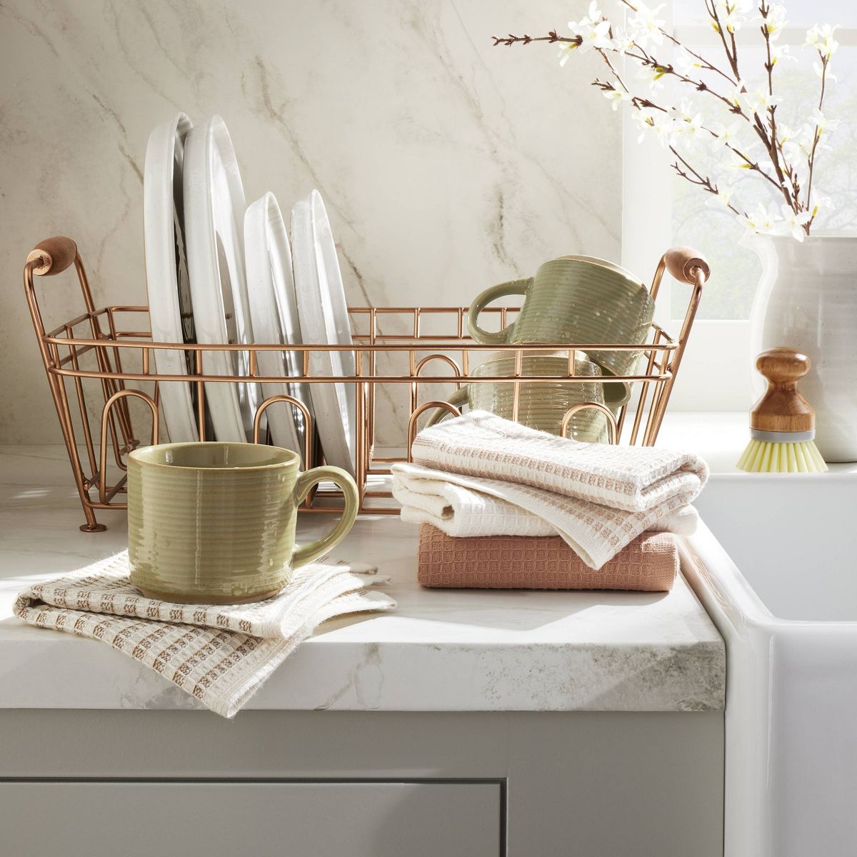 Metal Drying Rack Copper Finish