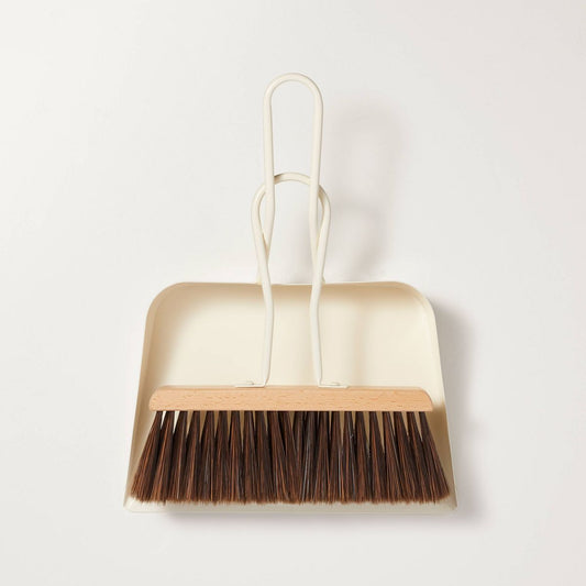 Hand Broom and Dust Pan Set Cream